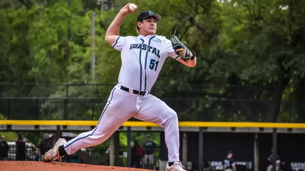 Jacob Morrison Shines at College World Series, Leads Coastal Carolina to Victory
